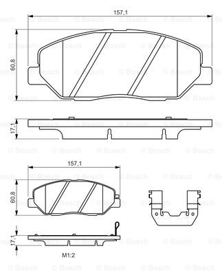 0986494631 BOSCH Комплект тормозных колодок, дисковый тормоз