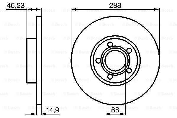 0986478545 BOSCH Тормозной диск