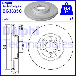 BG3835C DELPHI Тормозной диск