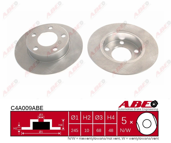 C4A009ABE ABE Тормозной диск