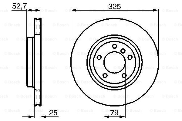 0986478012 BOSCH Тормозной диск