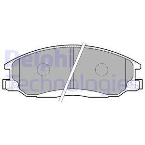 LP1743 DELPHI Комплект тормозных колодок, дисковый тормоз