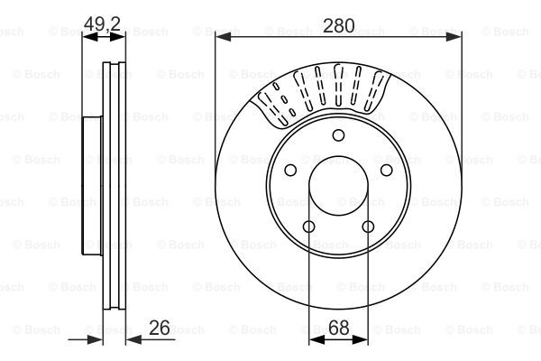 0986479678 BOSCH Тормозной диск