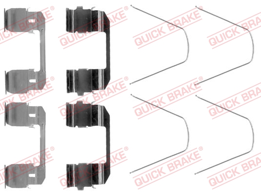 1091743 QUICK BRAKE Монтажный комплект дисковых колодок