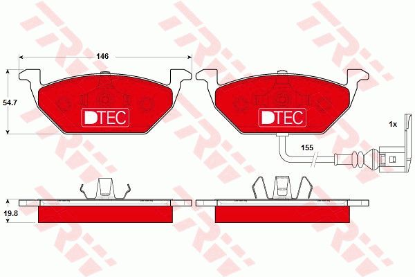 GDB1386DTE TRW Комплект тормозных колодок, дисковый тормоз