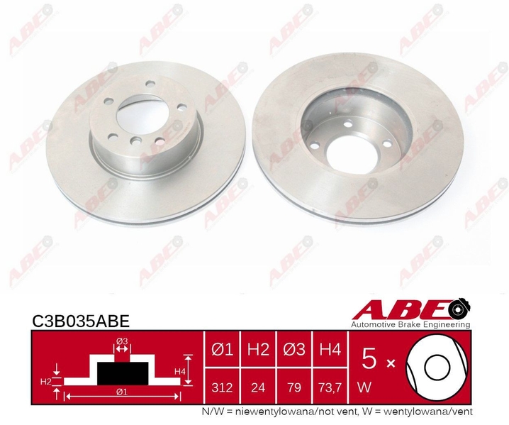 C3B035ABE ABE Тормозной диск