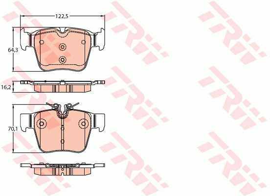 GDB2154 TRW Дисковые тормозные колодки, комплект