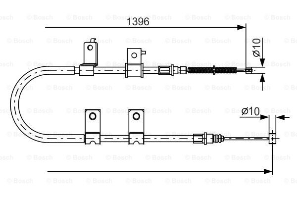 1987482083 BOSCH Трос, стояночная тормозная система