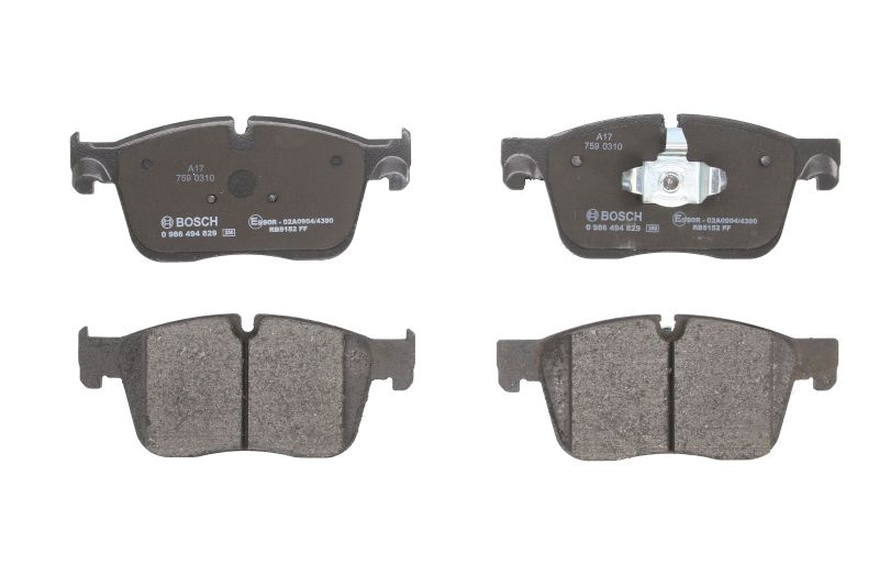 0986494829 BOSCH Дисковые тормозные колодки, комплект