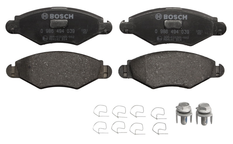 0986494039 BOSCH Колодки тормозные (передние) Peugeot 206 98-/Peugeot 206+ 09-13/Peugeot 306 93-01