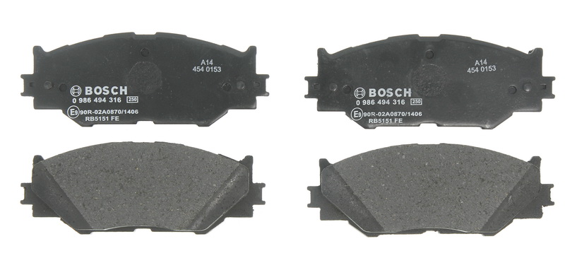 0986494316 BOSCH Дисковые тормозные колодки, комплект