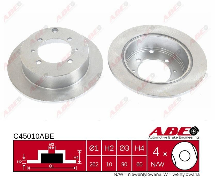 C45010ABE ABE Тормозной диск