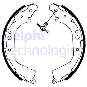 LS1709 DELPHI Барабанные тормозные колодки