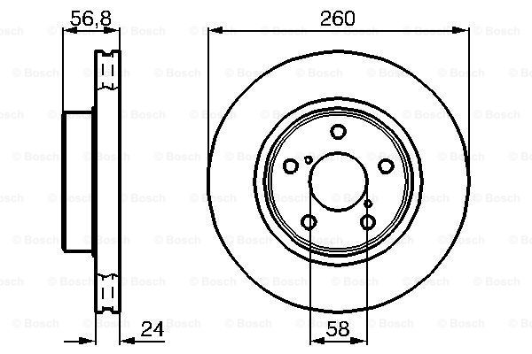 0986478293 BOSCH Тормозной диск