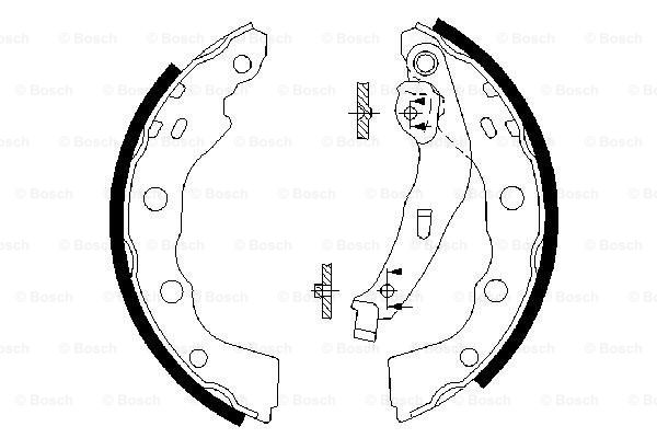 0986487577 BOSCH Барабанные тормозные колодки