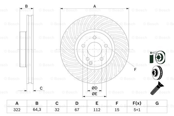 0986479652 BOSCH Тормозной диск