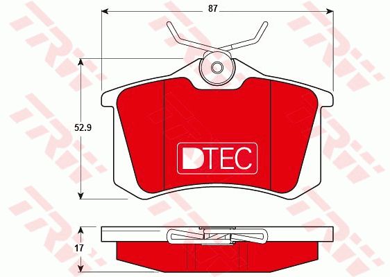 GDB1330DTE TRW Комплект тормозных колодок, дисковый тормоз