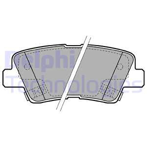 LP2195 DELPHI Комплект тормозных колодок, дисковый тормоз