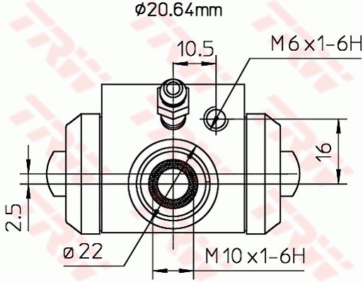 BWF145A TRW Колесный тормозной цилиндр