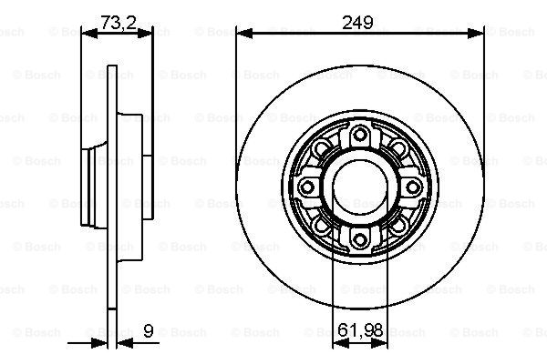 0986479388 BOSCH Тормозной диск