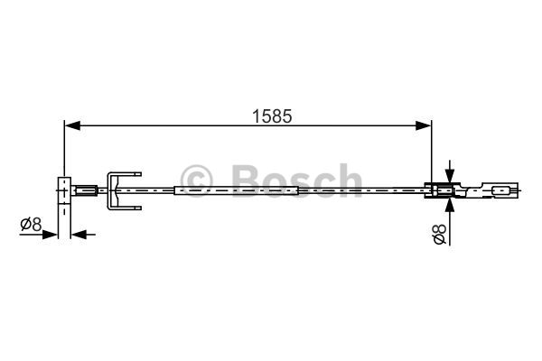 1987482145 BOSCH Трос, стояночная тормозная система