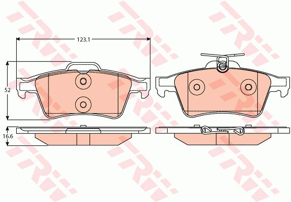 GDB2086 TRW Комплект тормозных колодок, дисковый тормоз