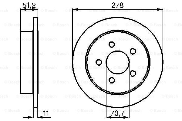 0986478487 BOSCH Тормозной диск