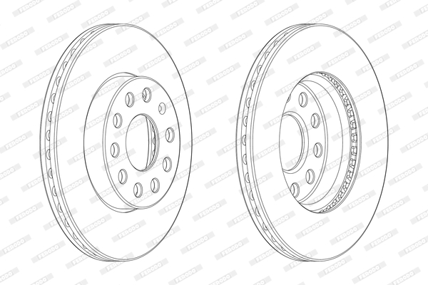 DDF2400C1 FERODO Тормозной диск