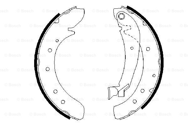 0986487522 BOSCH Барабанные тормозные колодки