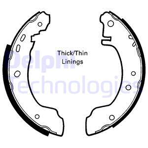 LS1620 DELPHI Комплект тормозных колодок