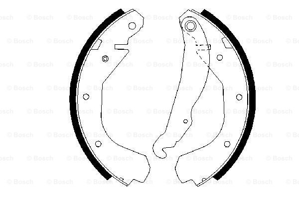 0986487199 BOSCH Барабанные тормозные колодки