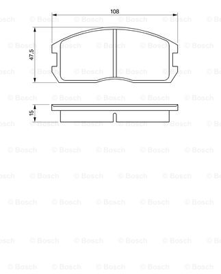 0986491260 BOSCH Комплект тормозных колодок, дисковый тормоз