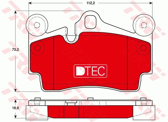 GDB1653DTE TRW Комплект тормозных колодок, дисковый тормоз