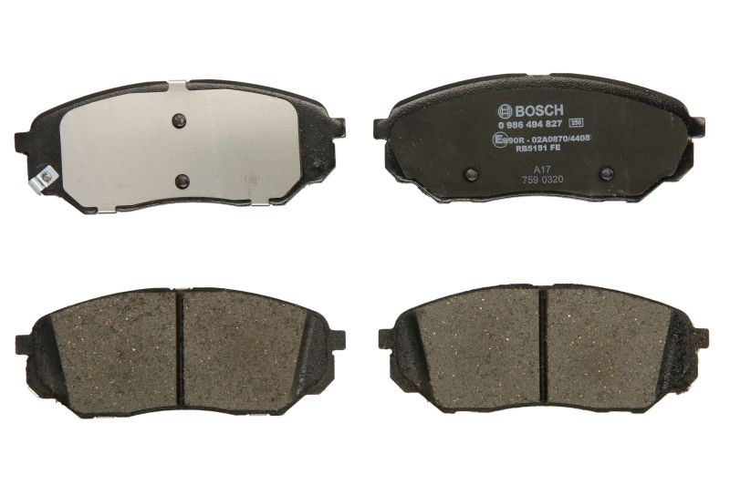 0986494827 BOSCH Дисковые тормозные колодки, комплект