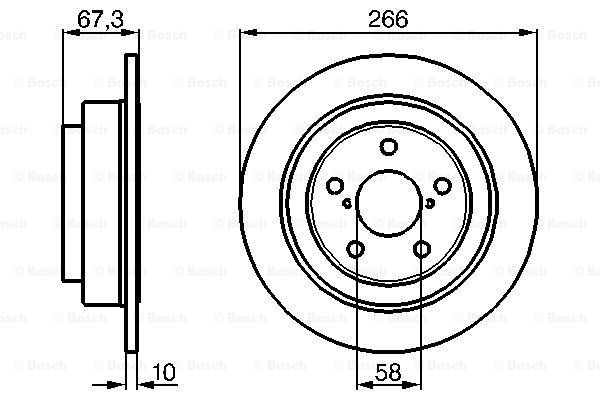 0986478799 BOSCH Тормозной диск