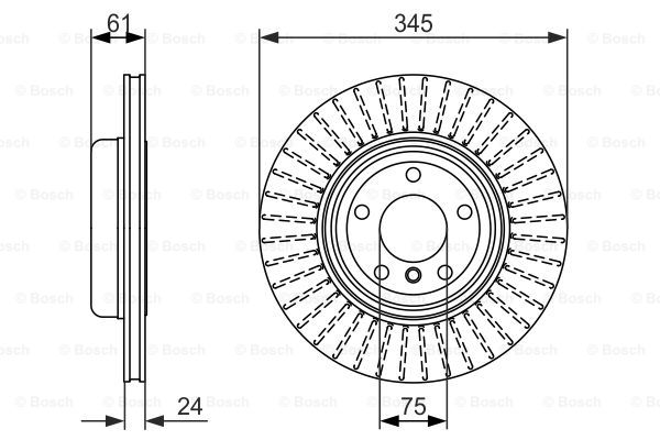 0986479729 BOSCH Тормозной диск