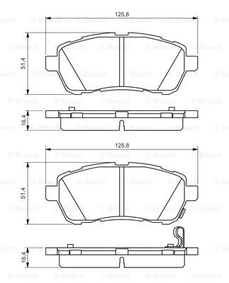 0986494574 BOSCH Дисковые тормозные колодки, комплект