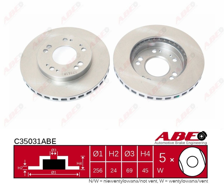 C35031ABE ABE Тормозной диск