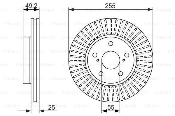 0986479663 BOSCH Тормозной диск