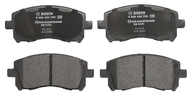 0986424700 BOSCH Комплект тормозных колодок, дисковый тормоз