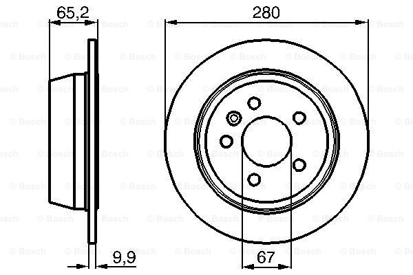 0986478873 BOSCH Тормозной диск