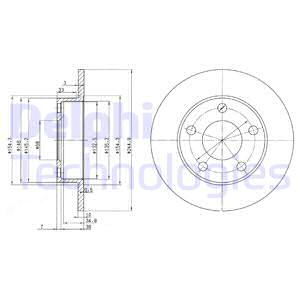 BG2520 DELPHI Тормозной диск