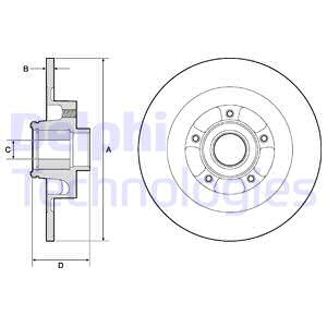 BG9134RS DELPHI Brake disk with bearing