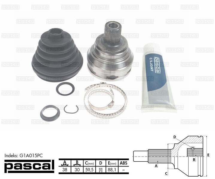 G1A015PC PASCAL ШРУС приводной компл.