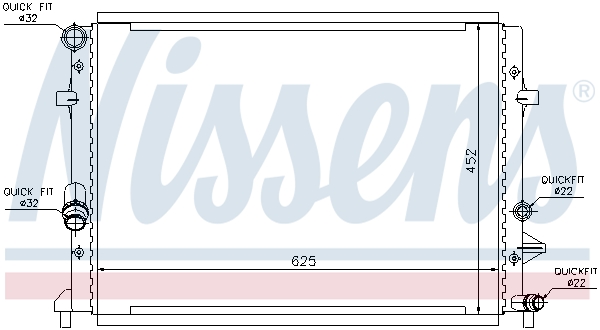 65295 NISSENS Радиатор, охлаждение двигателя