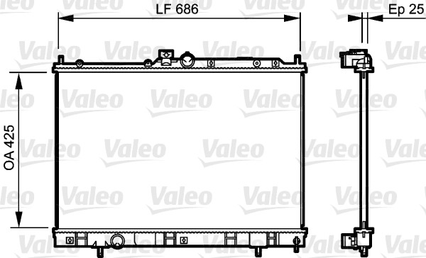 735203 VALEO Основной радиатор (двигателя)