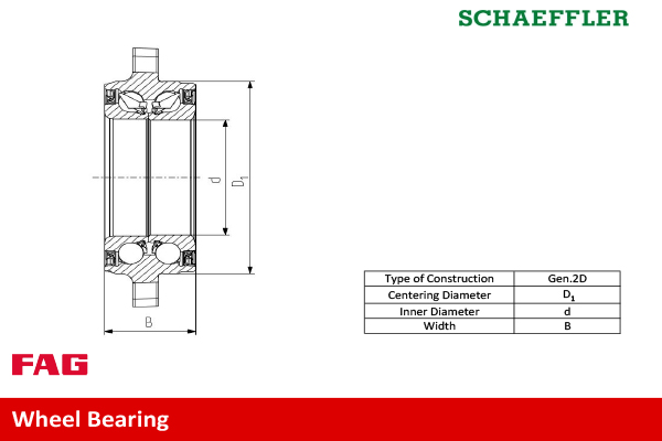 713610380 FAG Wheel bearing kit with a hub