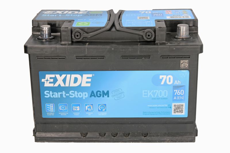 EK700 EXIDE Стартерная аккумуляторная батарея; Стартерная аккумуляторная батарея