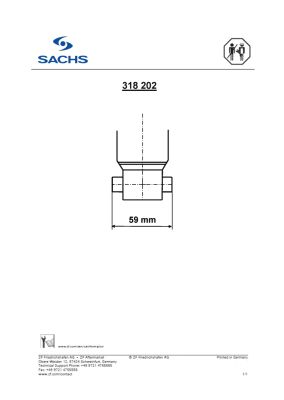 318202 SACHS Амортизатор, задняя ось