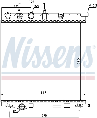 636002 NISSENS Основной радиатор (двигателя)